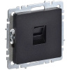 Брайт черный розетка RJ45 скрытая 1-ая 