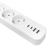 Удлинитель 5-мест 5м ПВС 3*1,5 белый выкл EKF  2USB 2,4А+2USBtype-С