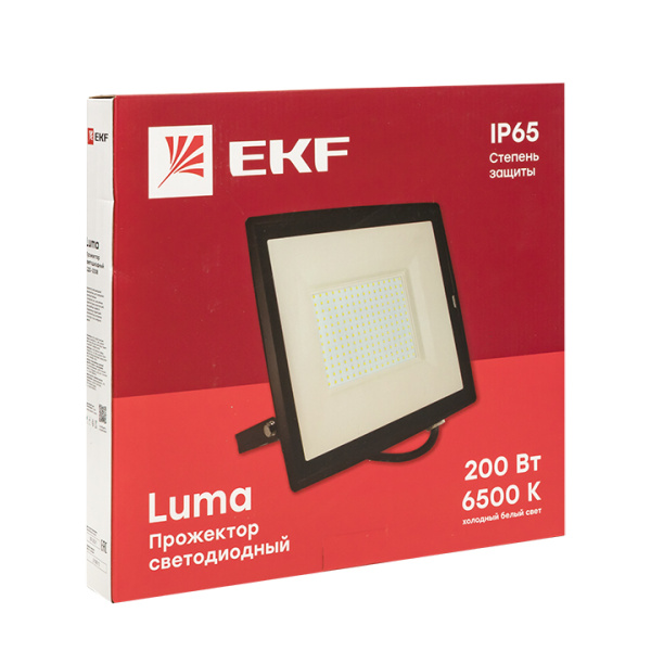 Прожектор свд 200Вт 6500К 16000лм черный IP65 110° Basic EKF 