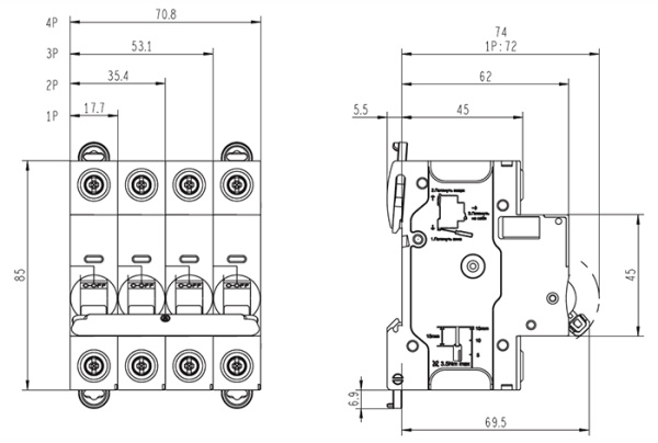 Автомат 3Р 16А C 6кА S9FN Systeme Electric Systeme9