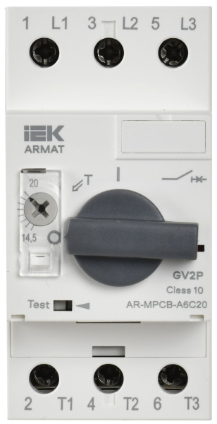 Автомат защиты двигателя 14,5-20А GV2P IEK ARMAT